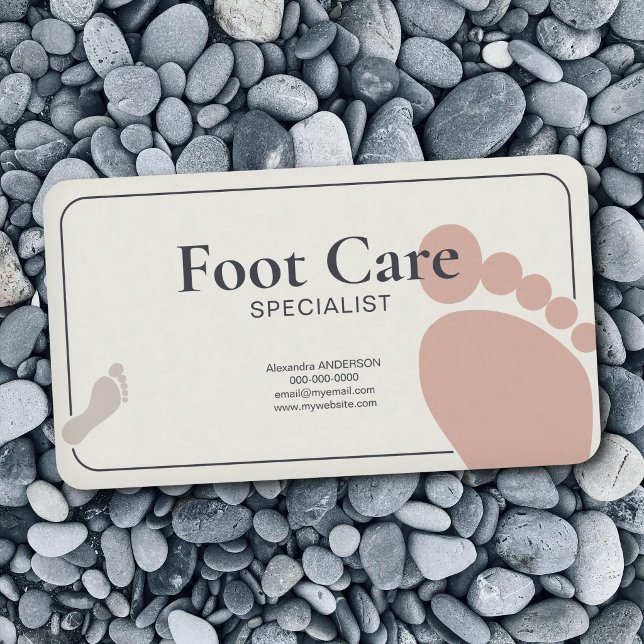 Cartão De Visita Foot Care Specialist (Foot Care Specialist Business Card)