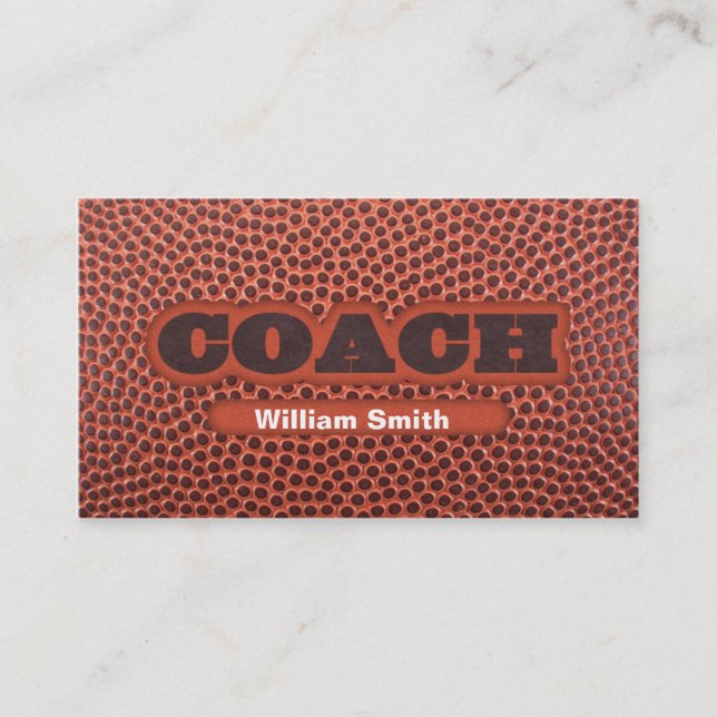 Cartão De Visita Football Coach business card (Frente)