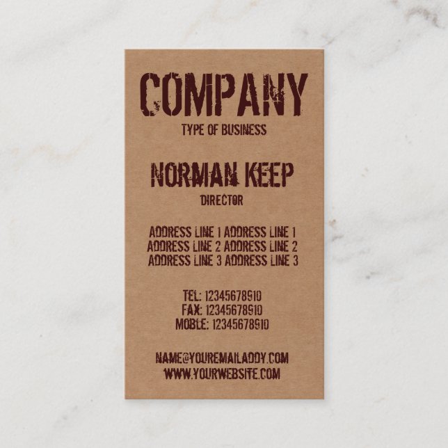 Cartão De Visita Fora da caixa (Frente)