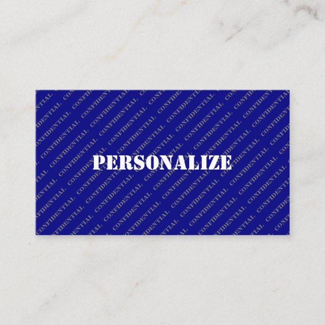 Cartão De Visita Forças Armadas Militares Recrutador Estilo Azul Oc (Frente)