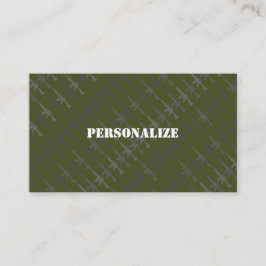 Cartão De Visita Forças Armadas Militares Recrutador Exército Verde