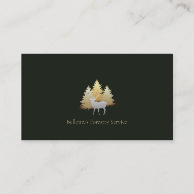 Cartão De Visita Forestry Service Business Card (Frente)
