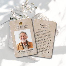 Cartão De Visita "Forever in our Hearts" Tree of Life Photo Prayer 