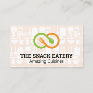 Cartão De Visita Fork Spoon   Utensílios de cozinha para restauran