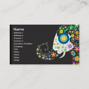 Cartão De Visita Forma floral retro feminino legal bonito fina