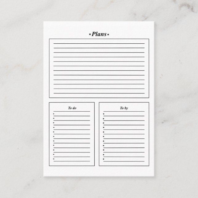 Cartão De Visita forma, planos, o que fazer, o que comprar (Frente)