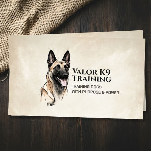 Cartão De Visita Formação Profissional K9 - Malinois Belga