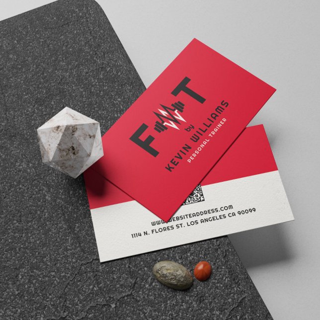 Cartão De Visita Formador de Malhação Vermelho, Preto e Branco (Criador carregado)