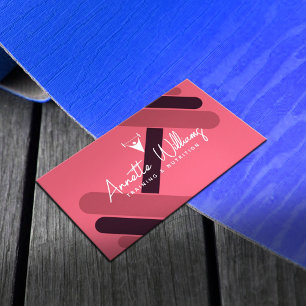 Cartão De Visita Formadora de malhação feminina rosa púrpura