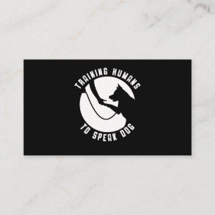 Cartão De Visita Formadoras de cães Homens Treinamento em Agilidade