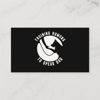 Cartão De Visita Formadoras de cães Homens Treinamento em Agilidade