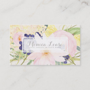 Cartão De Visita Formal elegante do pêssego personalizado
