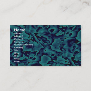 Cartão De Visita Formas azuis selvagens coloridas