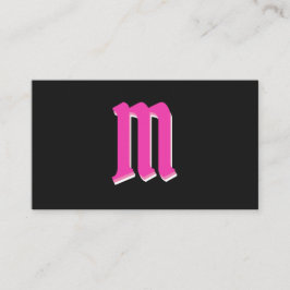 Cartão De Visita Formas cor-de-rosa legantes no efeito 3d do monogr