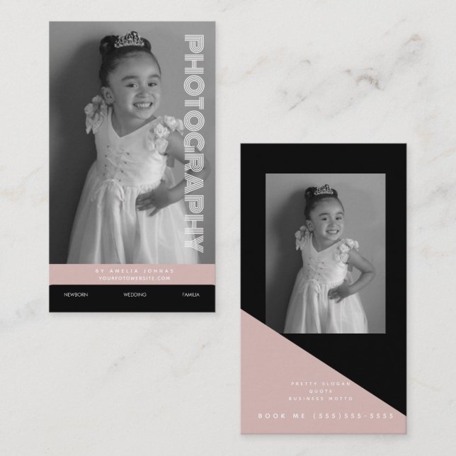 Cartão De Visita Formas de Negócios de Fotografia Bloquear Lâmpada  (Frente/Verso)