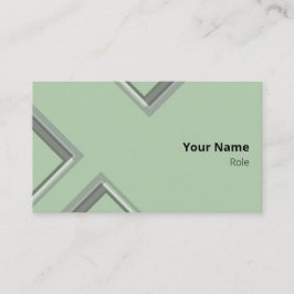 Cartão De Visita Formas de Triângulo Geométrico Verdes Mais Recente