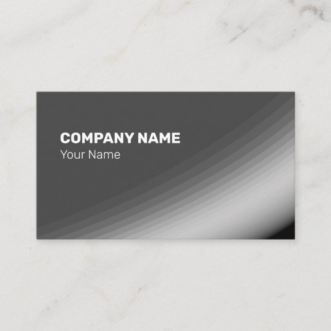 Cartão De Visita Formas e Raios Pretos de Cinza fina (Frente)
