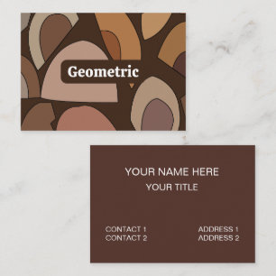 Cartão De Visita Formas Geométricas Modernas do meio século