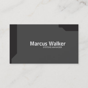 Cartão De Visita Formas Pretas Cinzas Escuras