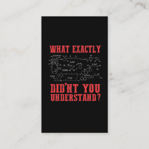 Cartão De Visita Fórmula do Professor de Química Engraçada de Qu