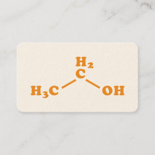 Cartão De Visita Fórmula Química Molecular do Álcool Etanol