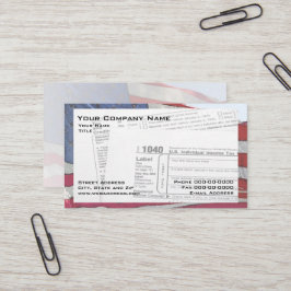 Cartão De Visita Formulário de Imposto Federal do Preparador de Imp