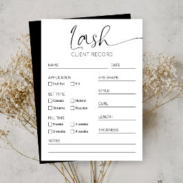 Cartão De Visita Formulário de registro de cliente de barra branca 