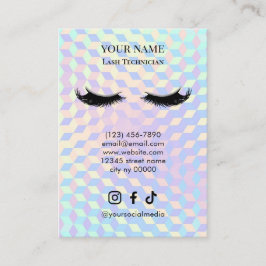 Cartão De Visita Formulário de Registro de Cliente de Cílios Hologr