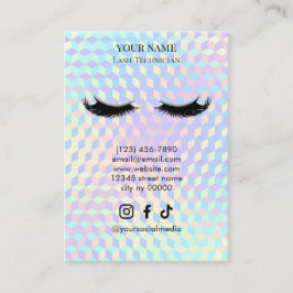 Cartão De Visita Formulário de Registro de Cliente de Cílios Hologr