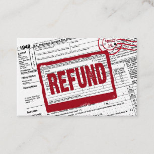 Cartão De Visita Formulário do Serviço de Imposto de Contabilidad