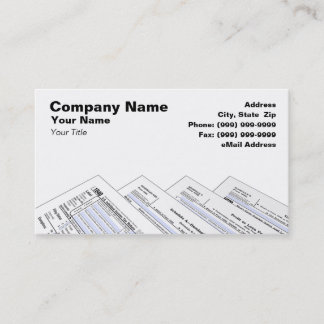 Cartão De Visita Formulários de imposto federal no fundo branco