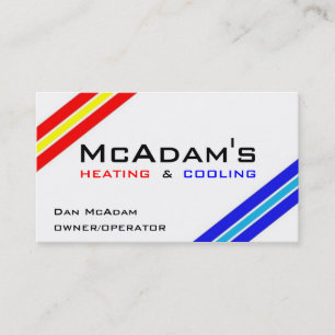 Cartão De Visita Fornalha refrigerando de aquecimento A/C da bomba