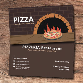 Cartão De Visita Forno de madeira - Pizza