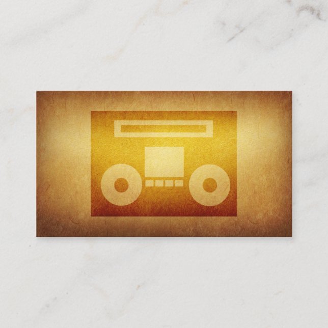 Cartão de visita forrado da fita do disco-jóquei (Frente)