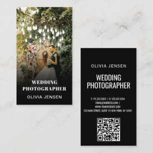Cartão De Visita Foto: Colagem de Casamento Fotografador Código QR