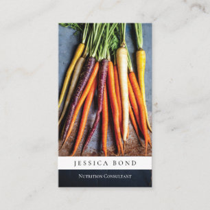 Cartão De Visita Foto da nutrição da comida