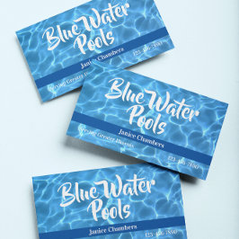Cartão De Visita Foto da Piscina Azul Aqua