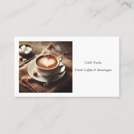 Cartão De Visita Foto da xícara de café
