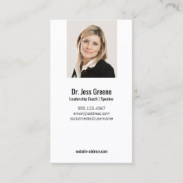 Cartão De Visita Foto de adição de imagem profissional simples