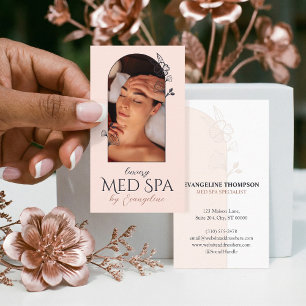 Cartão De Visita Foto de Arco de Rosa Floral de Bem-Estar do Spa Mé