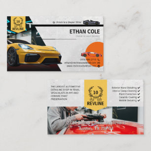 Cartão De Visita Foto de Carro Esportivo Detalhamento Automotivo