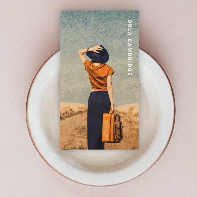 Cartão De Visita Foto de Cheio de fotografia minimalista simples (Modern minimalist personalized photography business card with an easy-to-customize design template)