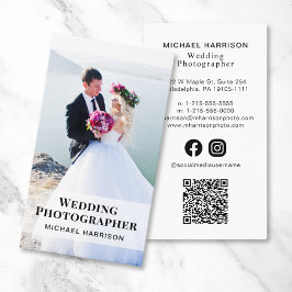 Cartão De Visita Foto de código QR do fotógrafo Mídia social