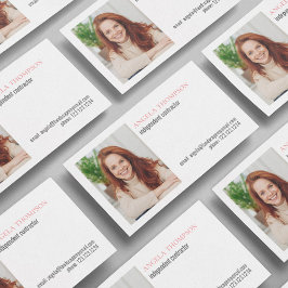 Cartão De Visita Foto de código QR profissional simples