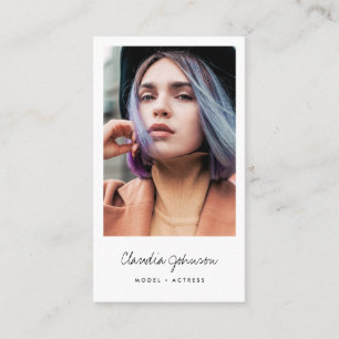 Cartão De Visita Foto de dançarina de modelo de ator de quadro bran