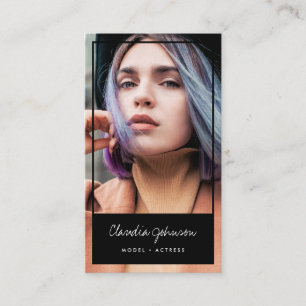 Cartão De Visita Foto de dançarina de modelo de ator negro moderno