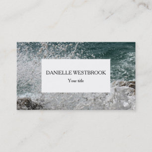 Cartão De Visita Foto de espuma marítima