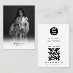 Cartão De Visita Foto de Fotógrafo do Logotipo Empresarial de Scrip