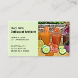 Cartão De Visita Foto de fruta de vegetação dietitiana