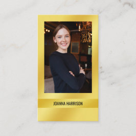 Cartão De Visita Foto de fundo de Banda Dourada moderna e elegante